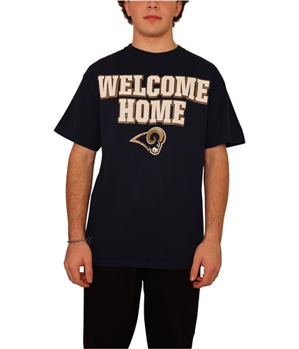 Majestic Mens Welcome Home Graphic T-Shirt navy S
