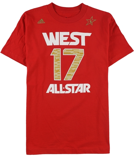 Adidas Mens West 17 Graphic T-Shirt red S