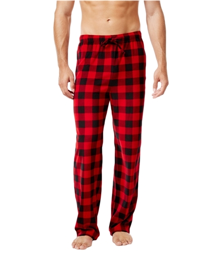 Club Room Mens 2-Piece Faux-Fleece Pajama Set red S/32
