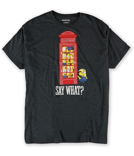 Illumination Entertainment Mens Say What? Graphic T-Shirt charcoalhtr S