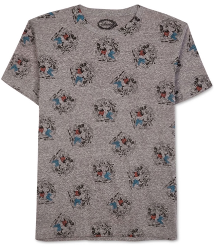 Jem Mens Mickey & Goofy Crest Graphic T-Shirt charcoalsnow S