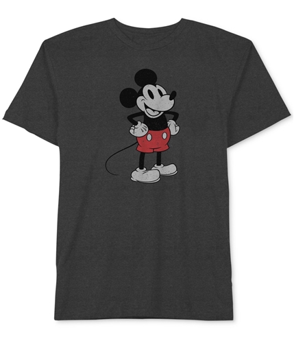 Hybrid Mens Mickey Mouse Graphic T-Shirt charcoal S