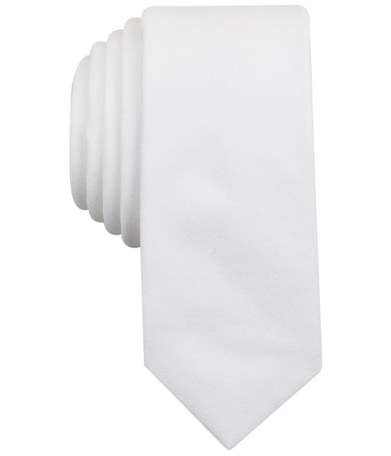 Penguin Mens Village Solid Necktie white Short