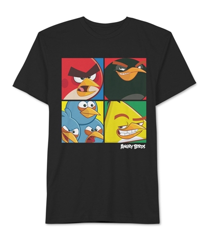 Rovio Entertainment Mens 4 Square Angry Birds Graphic T-Shirt black S