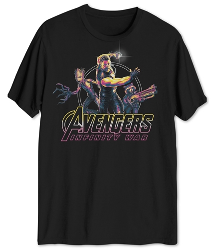 Hybrid Mens Avengers Infinity War Graphic T-Shirt black S