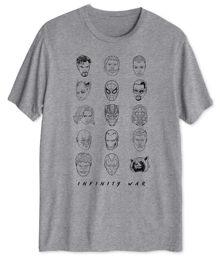 Jem Mens Infinity War Heads Graphic T-Shirt grey S