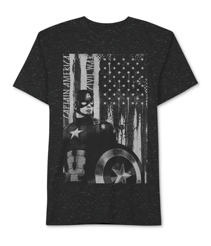 Jem Mens Captain America Civil War Graphic T-Shirt blackspeckle S