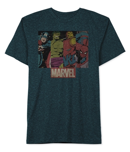 Jem Mens Marvel Superheros Graphic T-Shirt dressblue S