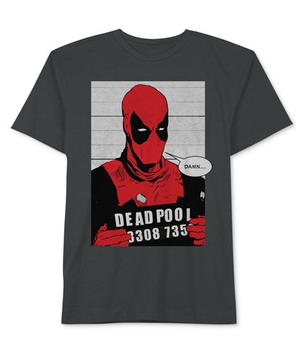 Marvel Comics Mens Deadpool Graphic T-Shirt charcoal S