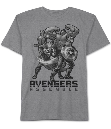Jem Mens Avengers Assemble Graphic T-Shirt htrgrey S