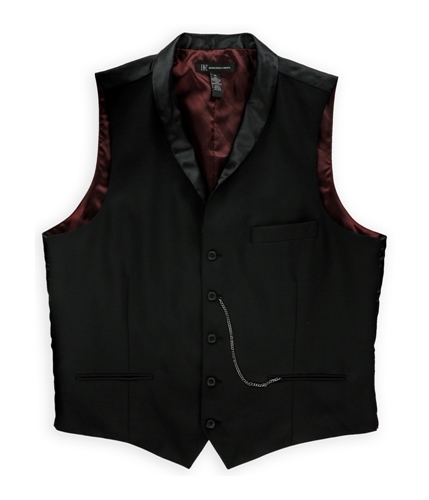 I-N-C Mens Velvet Five Button Vest black XL