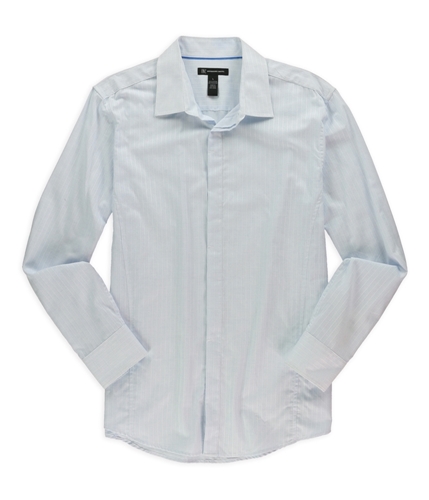 I-N-C Mens Microdot Button Up Shirt white L
