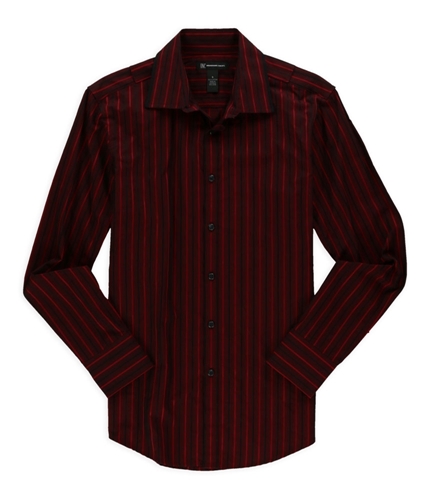 I-N-C Mens Classic Button Up Dress Shirt maraschino S