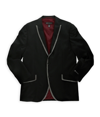 I-N-C Mens Shimmer Tux Two Button Blazer Jacket black L