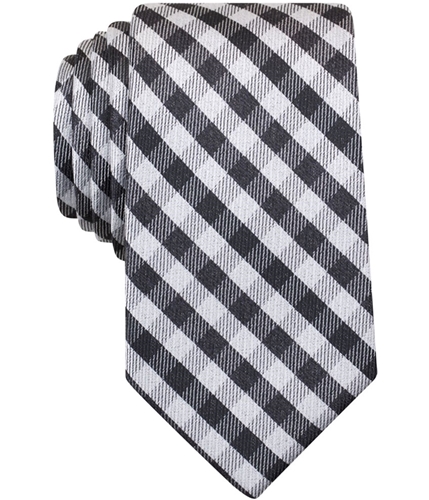 Perry Ellis Mens Williams Check Classic Self-tied Necktie black One Size