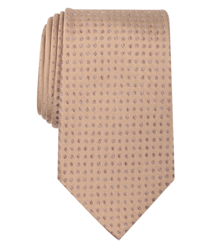 Perry Ellis Mens Hillar Solid Dot Self-tied Necktie taupe One Size