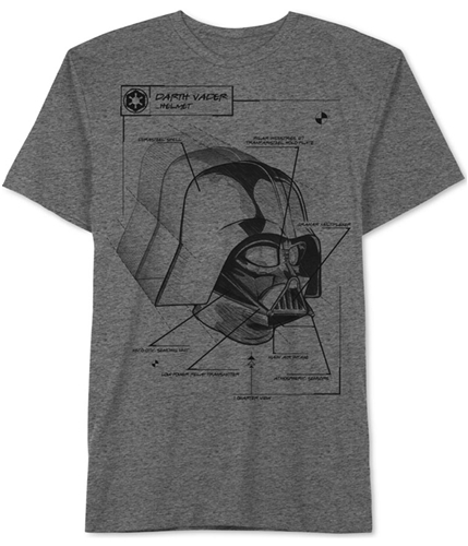 Jem Mens Darth Vader Blueprint Graphic T-Shirt charsnowyarn S