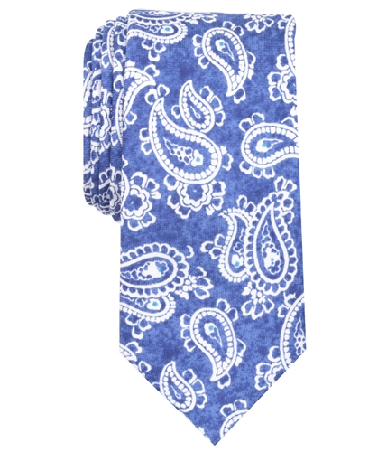 Tallia Mens Paisley Slim Self-tied Necktie blue One Size