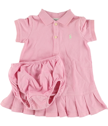 Ralph Lauren Girls Pique 2-Piece Set Tunic Top pink 9 Months
