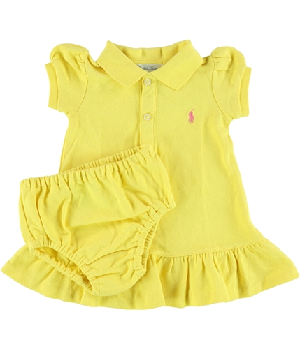 Ralph Lauren Girls Textured 2-Piece Set Tunic Top yellow 3 Months