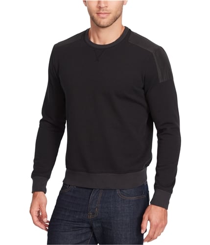 William Rast Mens Hal Colorblocked Sweatshirt black S