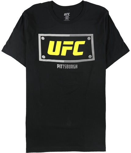 UFC Mens Pittsburgh Steel City Bolt Graphic T-Shirt black S