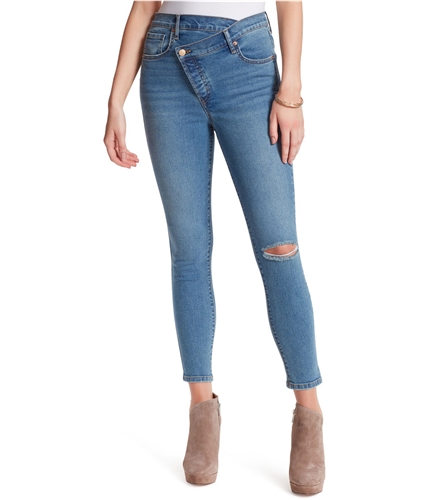 Jessica Simpson Womens Asymmetric Skinny Fit Jeans blue 29x27