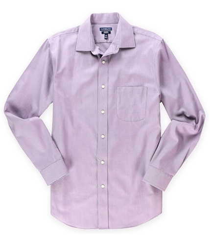 Croft&Barrow Mens Classic Non-Iron Button Up Dress Shirt purple 14.5