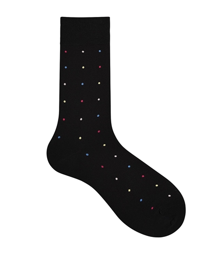 Punto Mens Small Dot Dress Socks black One Size
