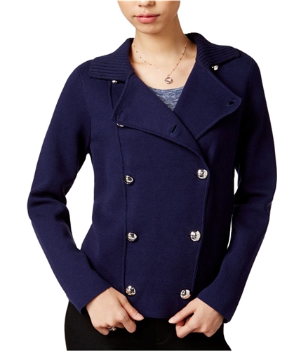 maison Jules Womens Double Breasted Pea Coat blunotte XS