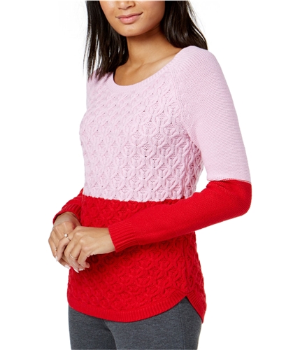 maison Jules Womens Colorblocked Pullover Sweater ablaze XXS