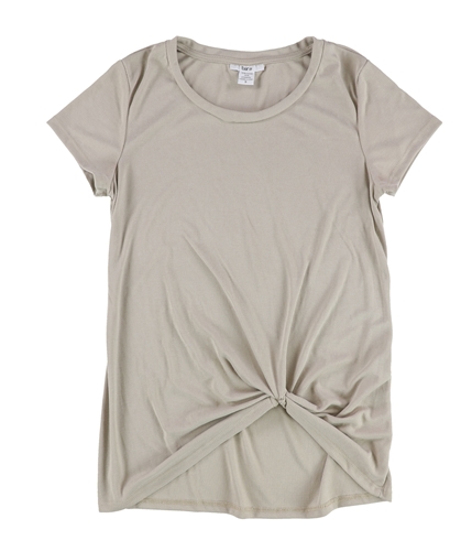 bar III Womens Tie-Front Basic T-Shirt claybisquet XS