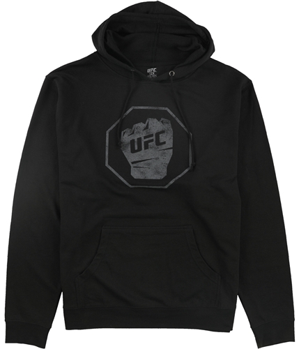 UFC Mens Distressed Logo Hoodie Sweatshirt black S