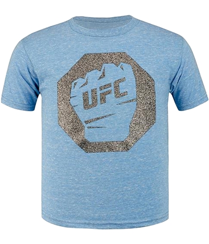 UFC Girls Fist Inside Glitter Logo Graphic T-Shirt blueheather 4