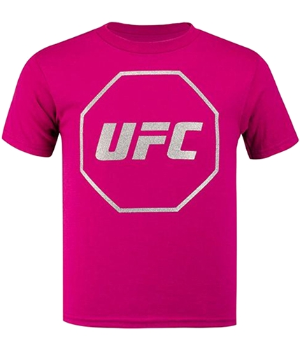 UFC Girls Glitter Logo Graphic T-Shirt berry 4