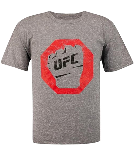 UFC Boys Distressed Fist Graphic T-Shirt graphitehthr S