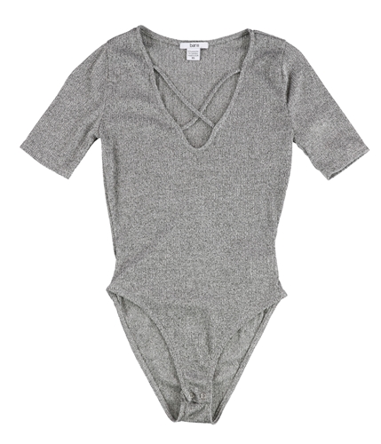bar III Womens Strappy Basic T-Shirt grey XS