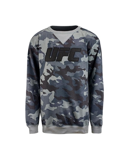 UFC Mens Camo Fleece Pullover Sweatshirt slate S