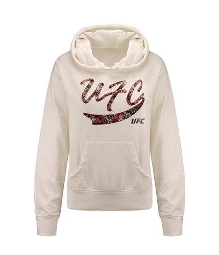 UFC Womens Script Pullover Hoodie Sweatshirt white S