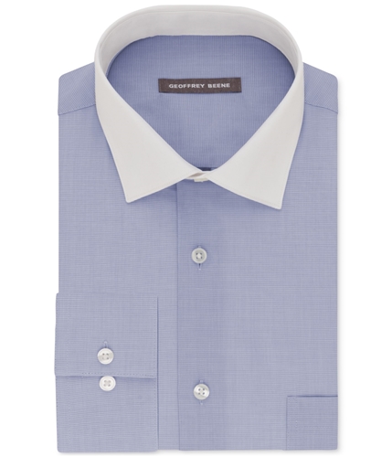 Geoffrey Beene Mens Wrinkle Free Button Up Dress Shirt lapis 16.5