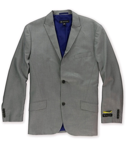 I-N-C Mens PinStripe Two Button Blazer Jacket greystripe S