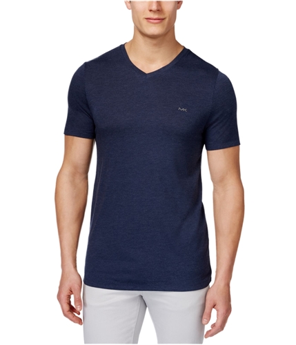 Michael Kors Mens Arlington V-Neck Embellished T-Shirt deepblue L