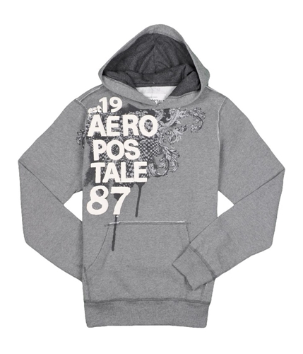 Aeropostale Mens Graphic 87 Hoodie Sweatshirt mediumgray XS
