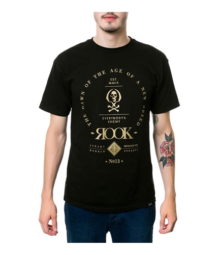 ROOK Mens The Dawn Graphic T-Shirt black S