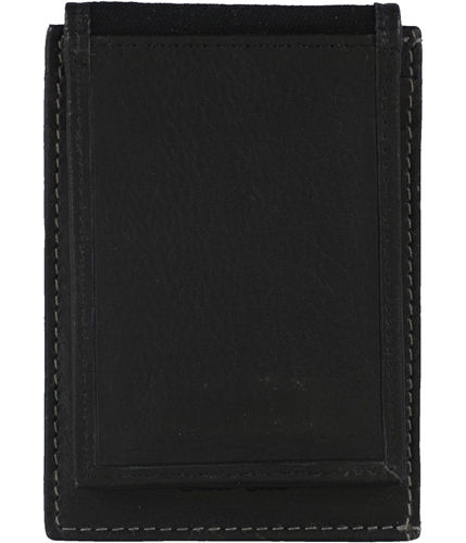 Tasso Elba Mens Milled Coin Card Case Wallet black One Size