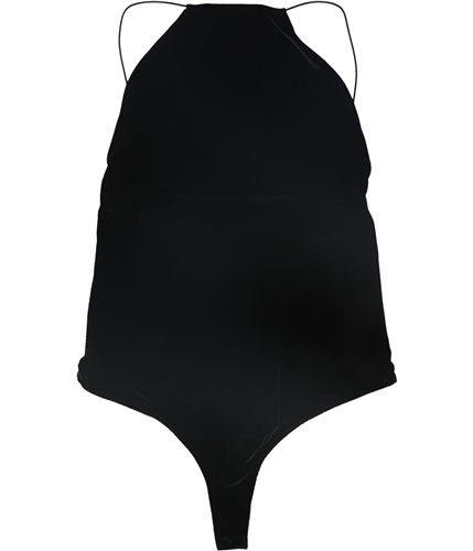 Alix Womens Velvet Bodysuit Jumpsuit black L