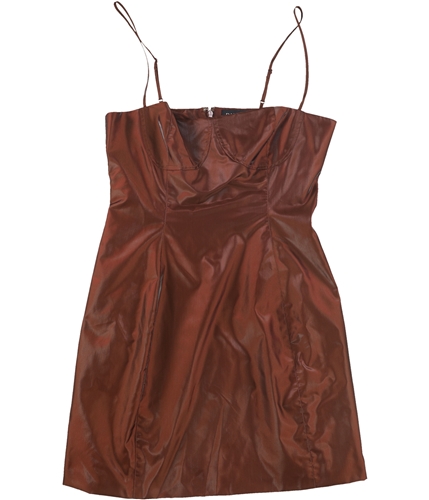 Danielle Bernstein Womens Solid Mini Dress brown 0
