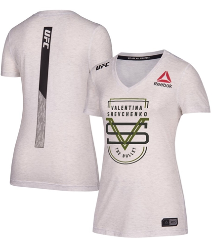 Reebok Womens Valentina Shevchenko Graphic T-Shirt hthrgray S