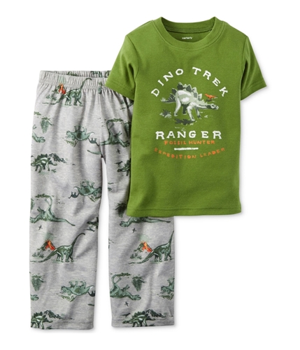 Carter's Boys Dino Pajama Sleep Set greengray 12 mos