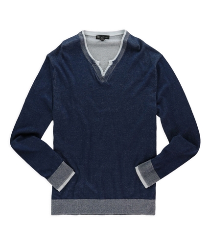 I-N-C Mens Plaited Pullover Sweater dressblues S